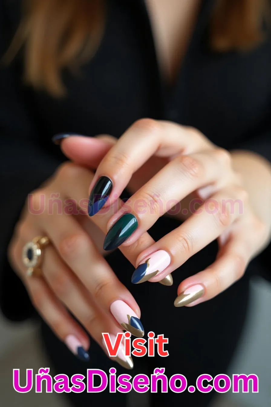 11. Manicura Francesa Inversa Alternada (1)