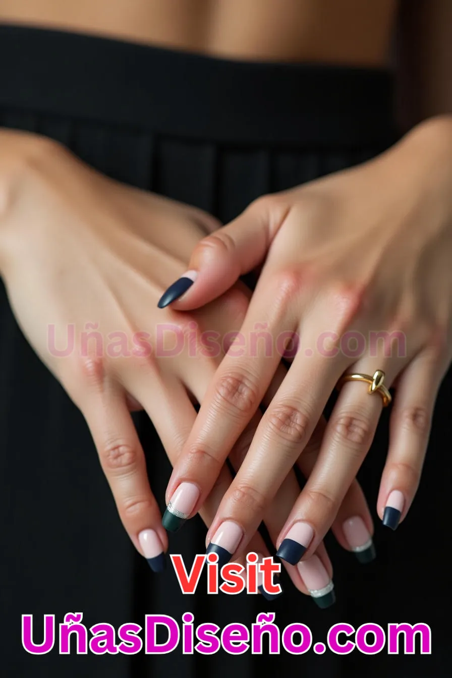 11. Manicura Francesa Inversa Alternada (2)