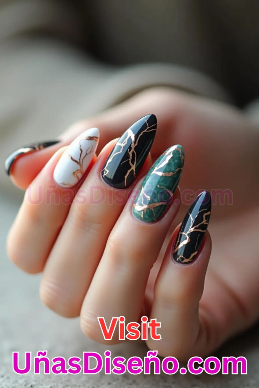 11. Mármol Efecto Almendra - 20 Uñas de Almendra Elegance Diseños exclusivos para un look sofisticado (1).jpeg