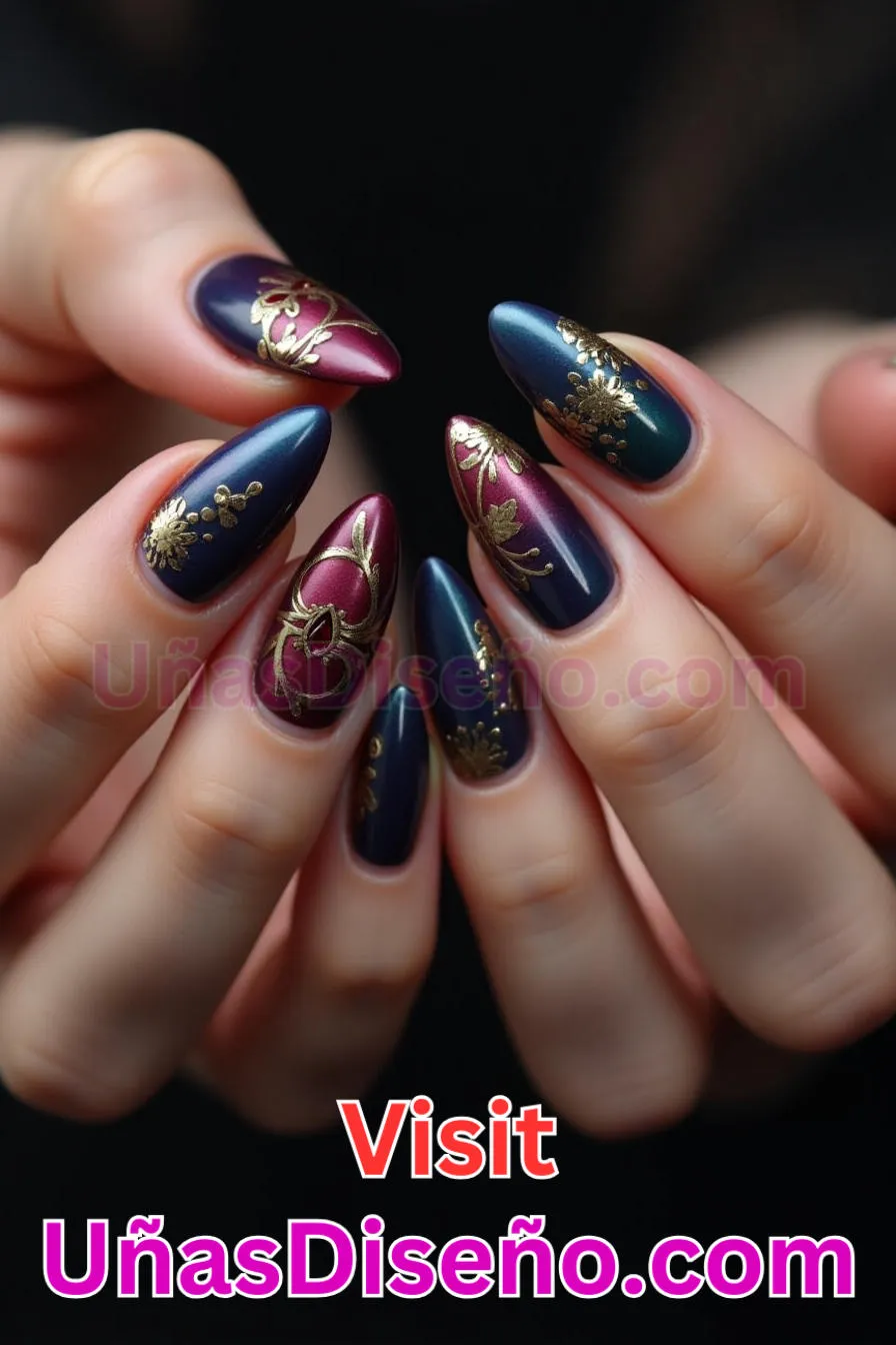 11. Midnight Velvet Luxe - Tendencias 30 Estilos de Uñas Almendra que Marcan la Diferencia (6).jpeg