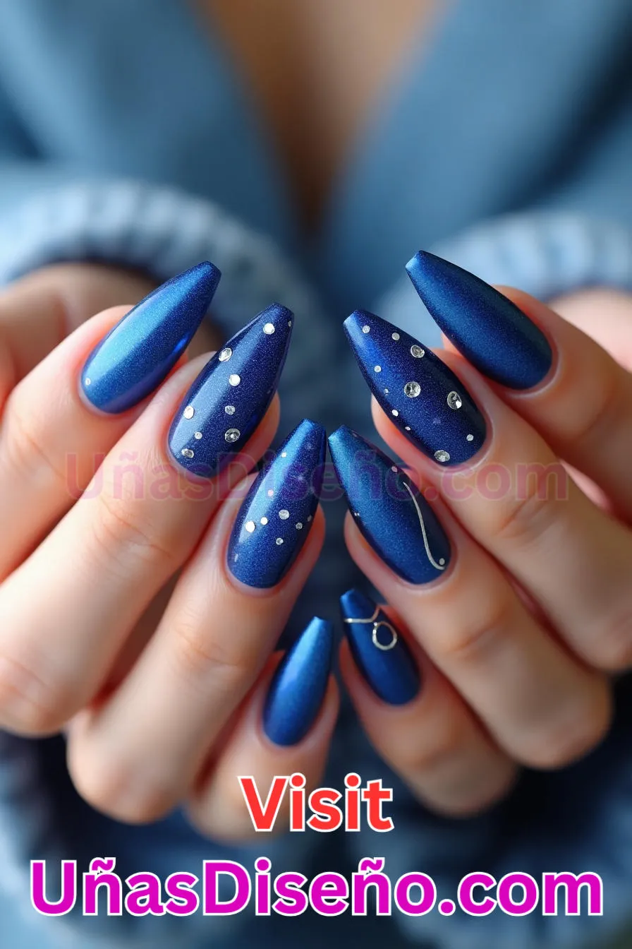 12. Almendra azul chispeante - 20 Uñas de Almendra Elegance Diseños exclusivos para un look sofisticado (3).jpeg