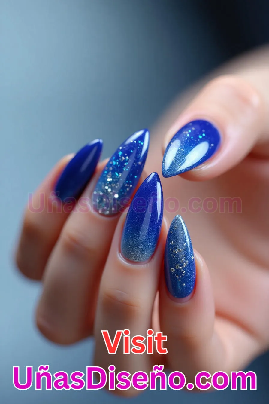 12. Almendra azul chispeante - 20 Uñas de Almendra Elegance Diseños exclusivos para un look sofisticado (4).jpeg