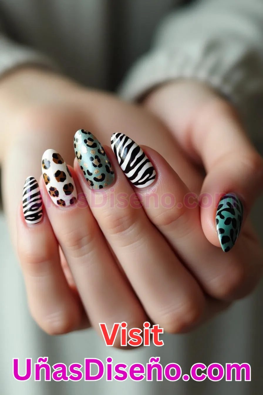 12. Estampado animal chic - Cómo Elegir el Diseño Perfecto para Uñas Almendra 21 Ideas Exclusivas para Brillar (2).jpeg