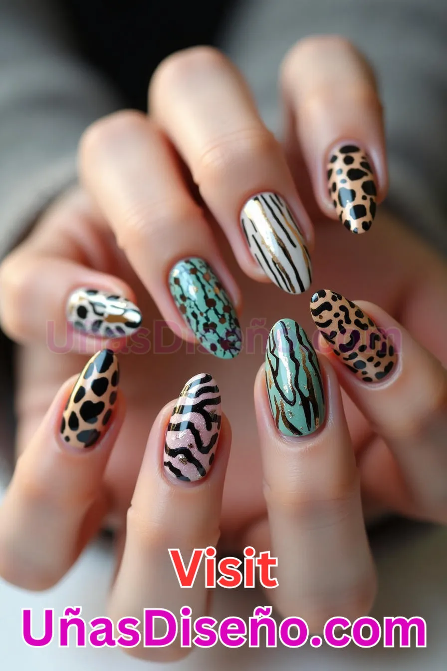 12. Estampado animal chic - Cómo Elegir el Diseño Perfecto para Uñas Almendra 21 Ideas Exclusivas para Brillar (3).jpeg