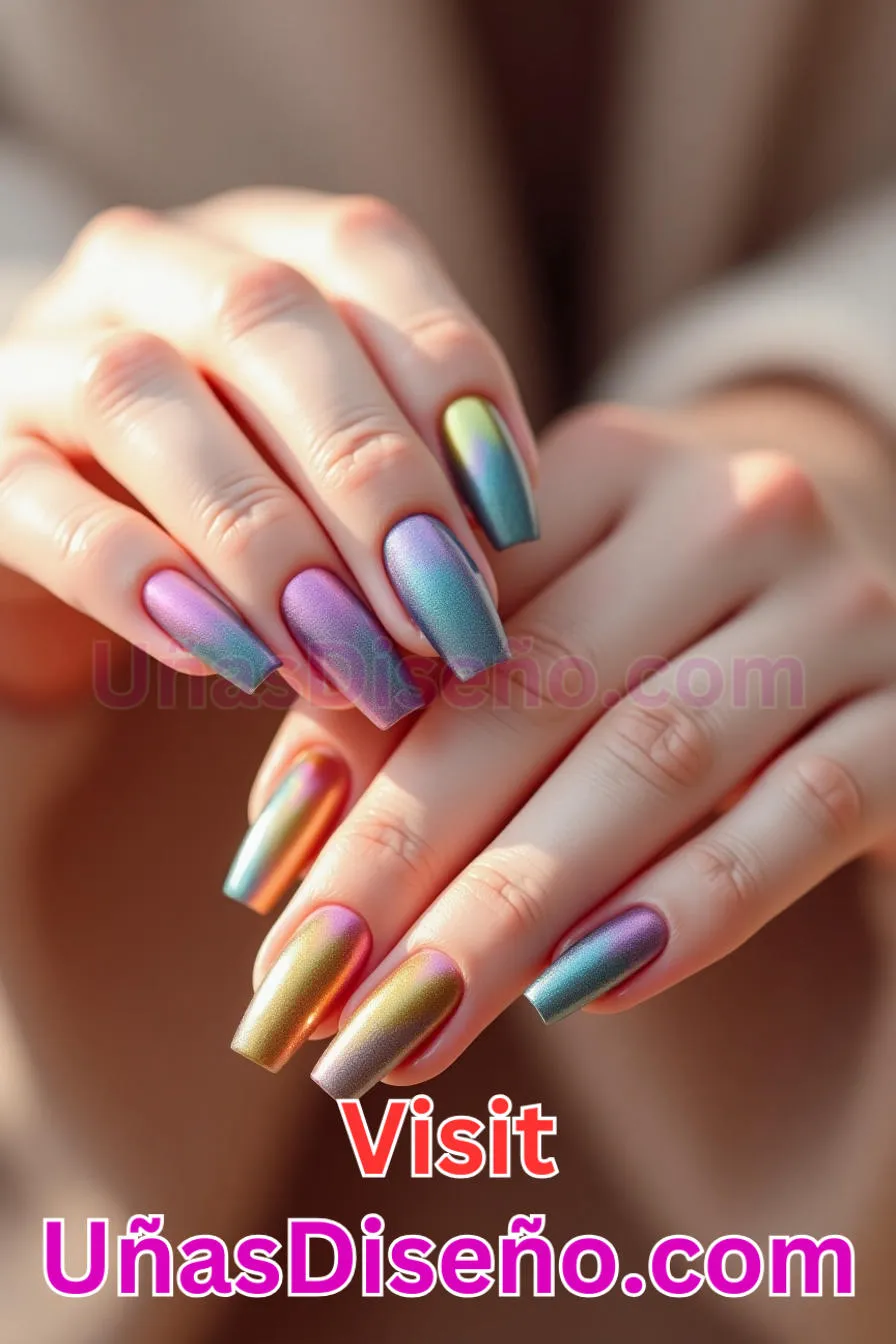 12. Gradiente de tres tonos - Los 20 mejores diseños de uñas con purpurina para lucir un look deslumbrante (10).jpeg