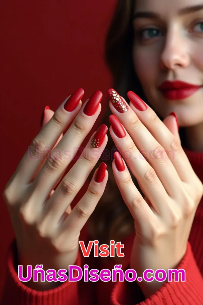 12. Matte Cherry con Pinceladas Doradas (2)