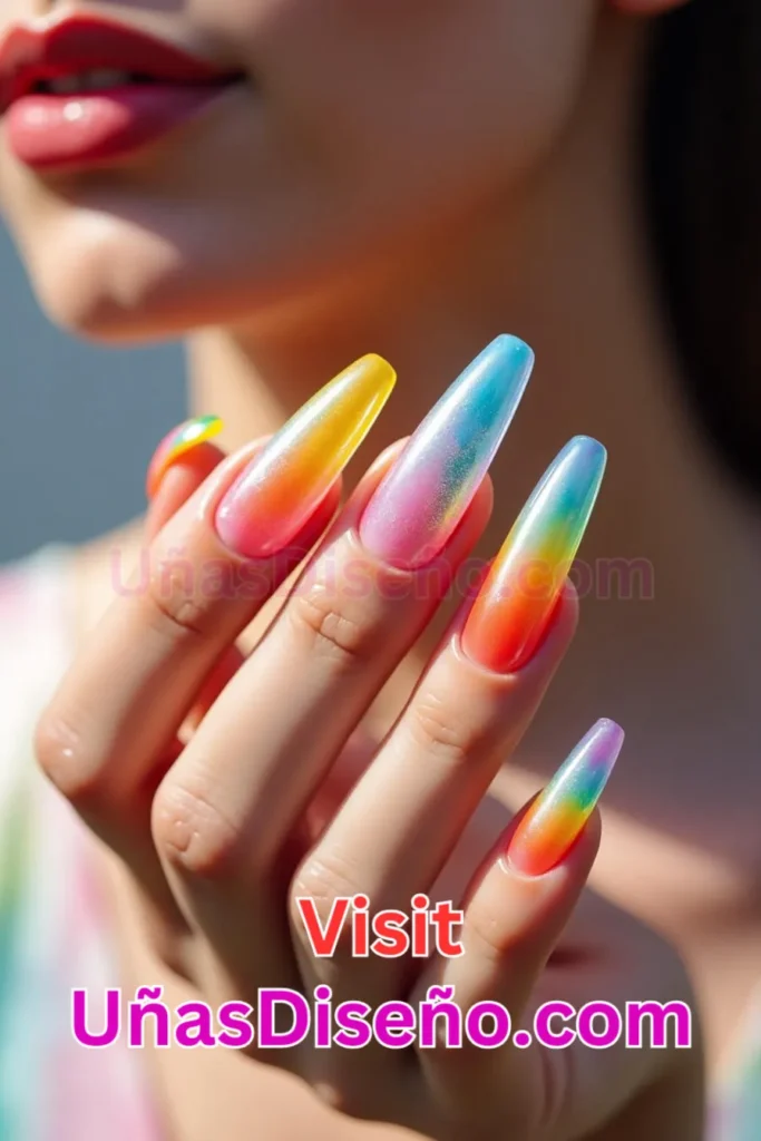 12. Uñas con brillo gelatinoso - 25 diseños de uñas semipermanentes únicos para un estilo duradero y sofisticado (6).jpeg