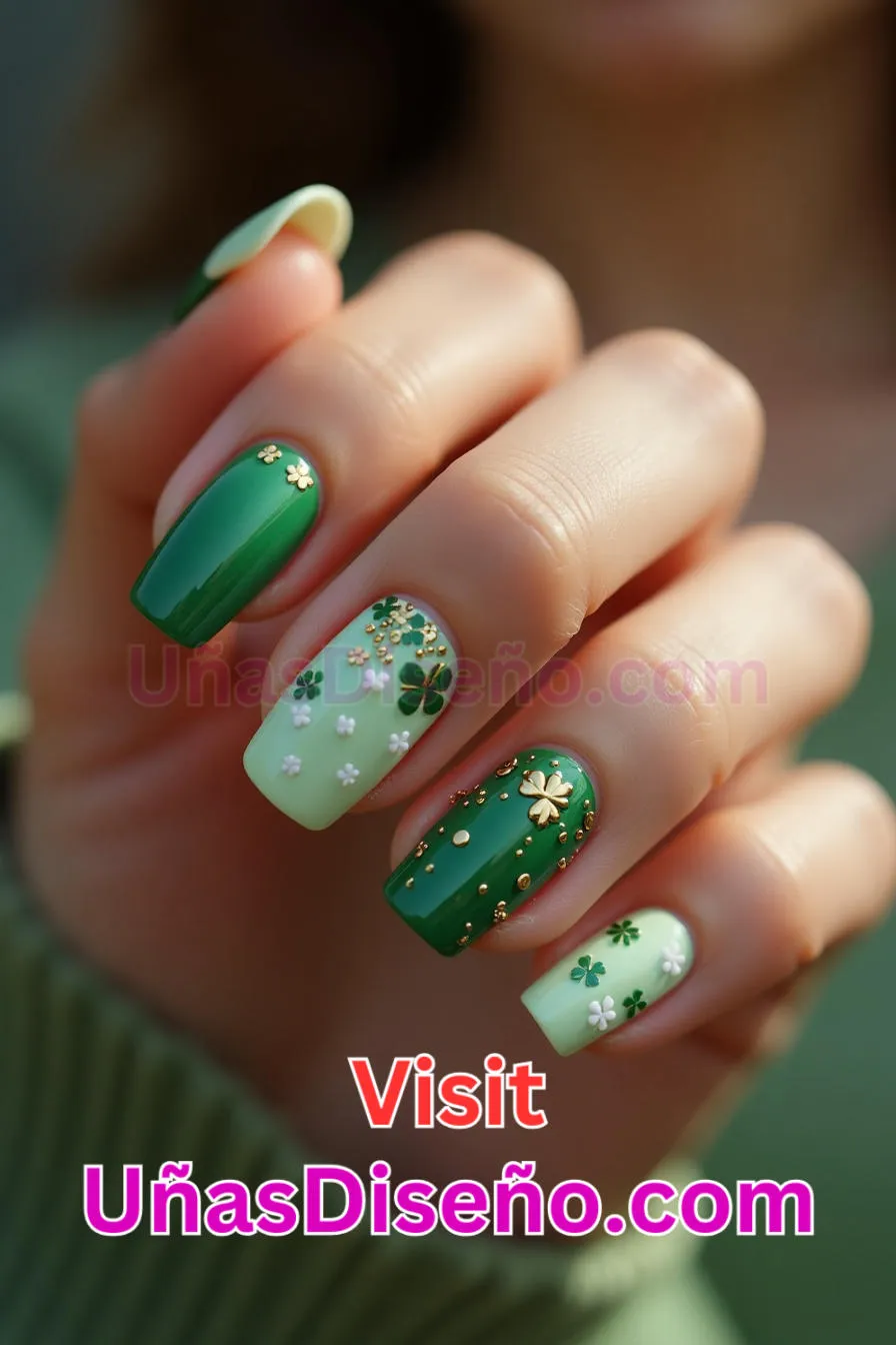 13 Uñas de trébol de cuatro hojas Los 25 Mejores Diseños de Uñas Para Principiantes 2.jpeg