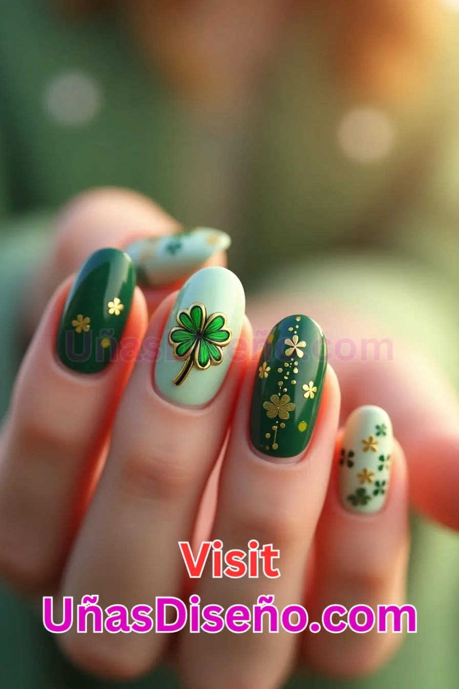 13 Uñas de trébol de cuatro hojas Los 25 Mejores Diseños de Uñas Para Principiantes 4.jpeg