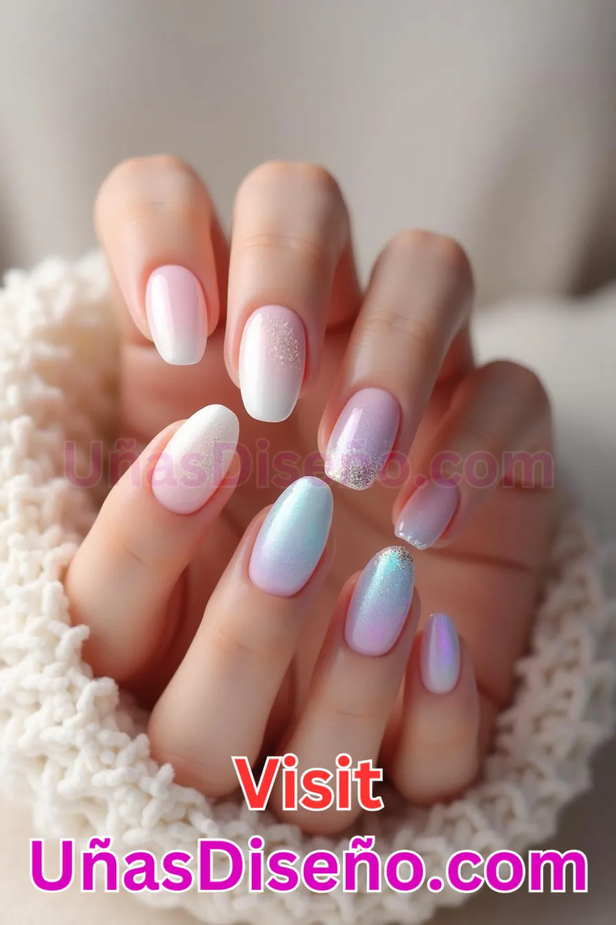 13. Acabado de azúcar glaseado - Cómo Elegir el Diseño Perfecto para Uñas Almendra 21 Ideas Exclusivas para Brillar (1).jpeg