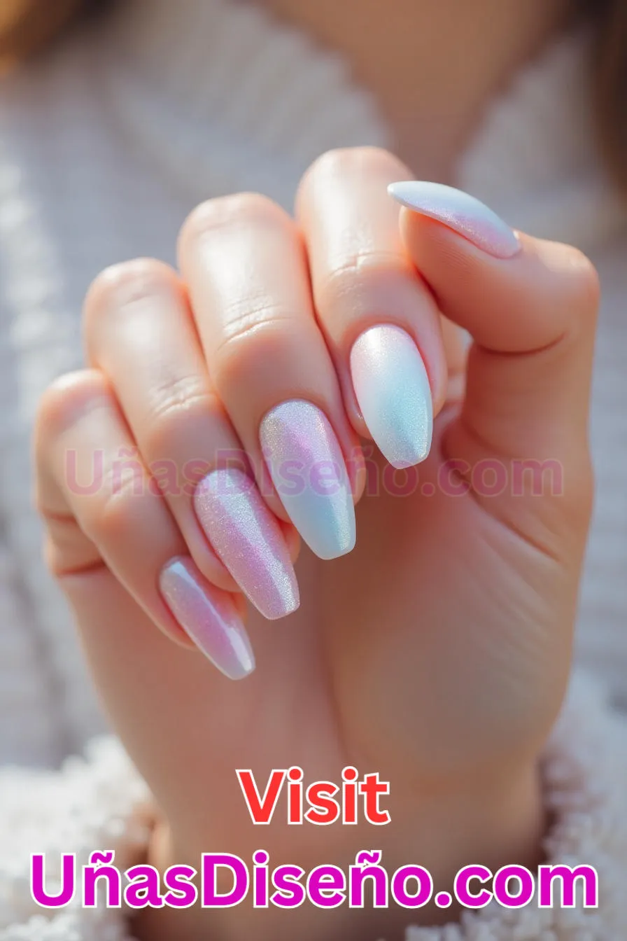 13. Acabado de azúcar glaseado - Cómo Elegir el Diseño Perfecto para Uñas Almendra 21 Ideas Exclusivas para Brillar (2).jpeg