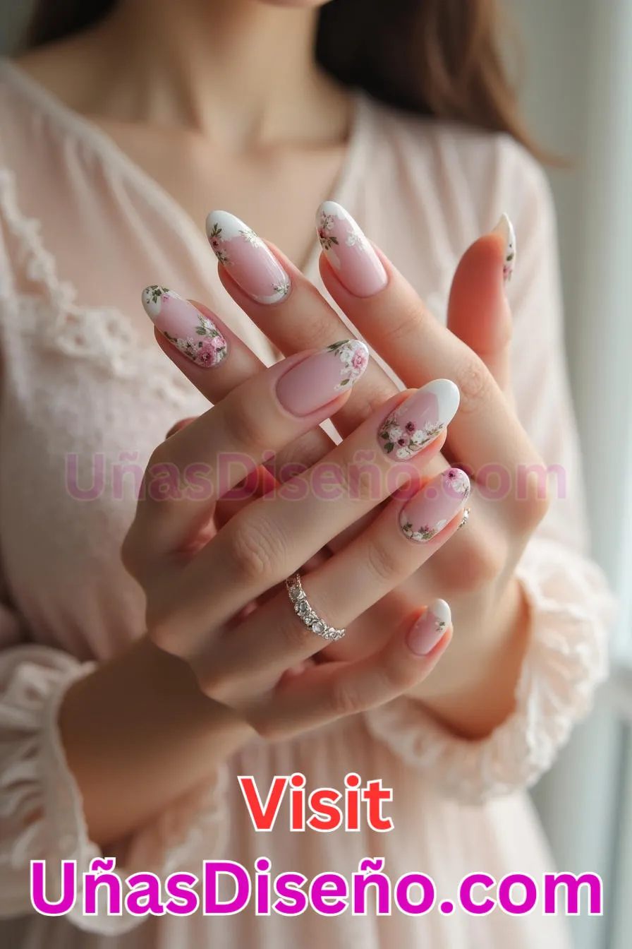 13. Manicura Francesa Inversa Floral (1)