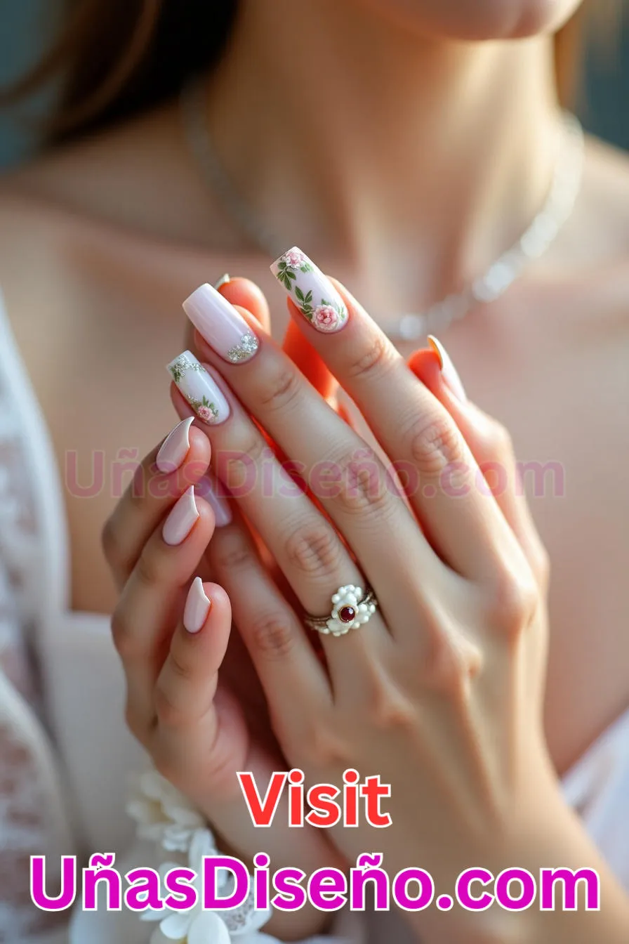 13. Manicura Francesa Inversa Floral (9)