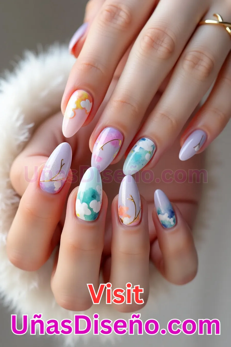 14. Acuarela Capricho Almendra - Reinventa tu Manicura 25 Diseños de Uñas Almendra Impresionantes para (3).jpeg