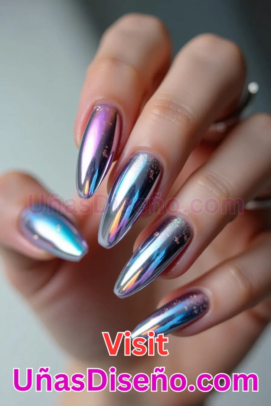 14. Brillo cromado futurista - Cómo Elegir el Diseño Perfecto para Uñas Almendra 21 Ideas Exclusivas para Brillar (3).jpeg