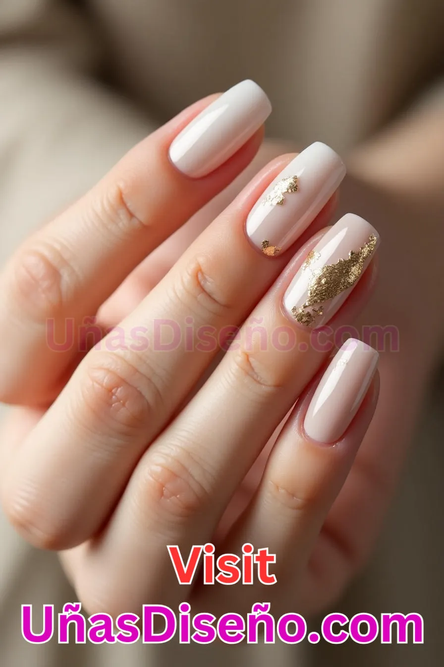 14. Dorado sutil - Los 20 mejores diseños de uñas con purpurina para lucir un look deslumbrante (5).jpeg