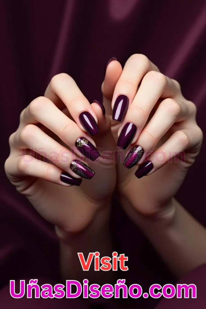 14. Lujo Ciruela Profundo - 25 fascinantes ideas de esmaltes de uñas de gel para un look de salón perfecto (4).jpeg