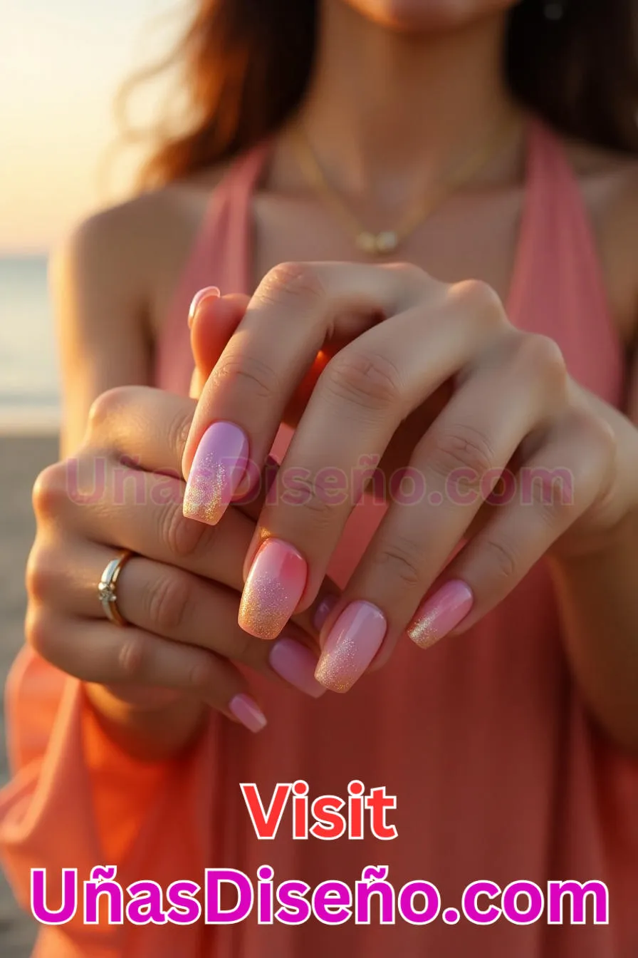 14. Manicura Francesa Inversa con Capas de Atardecer (10)