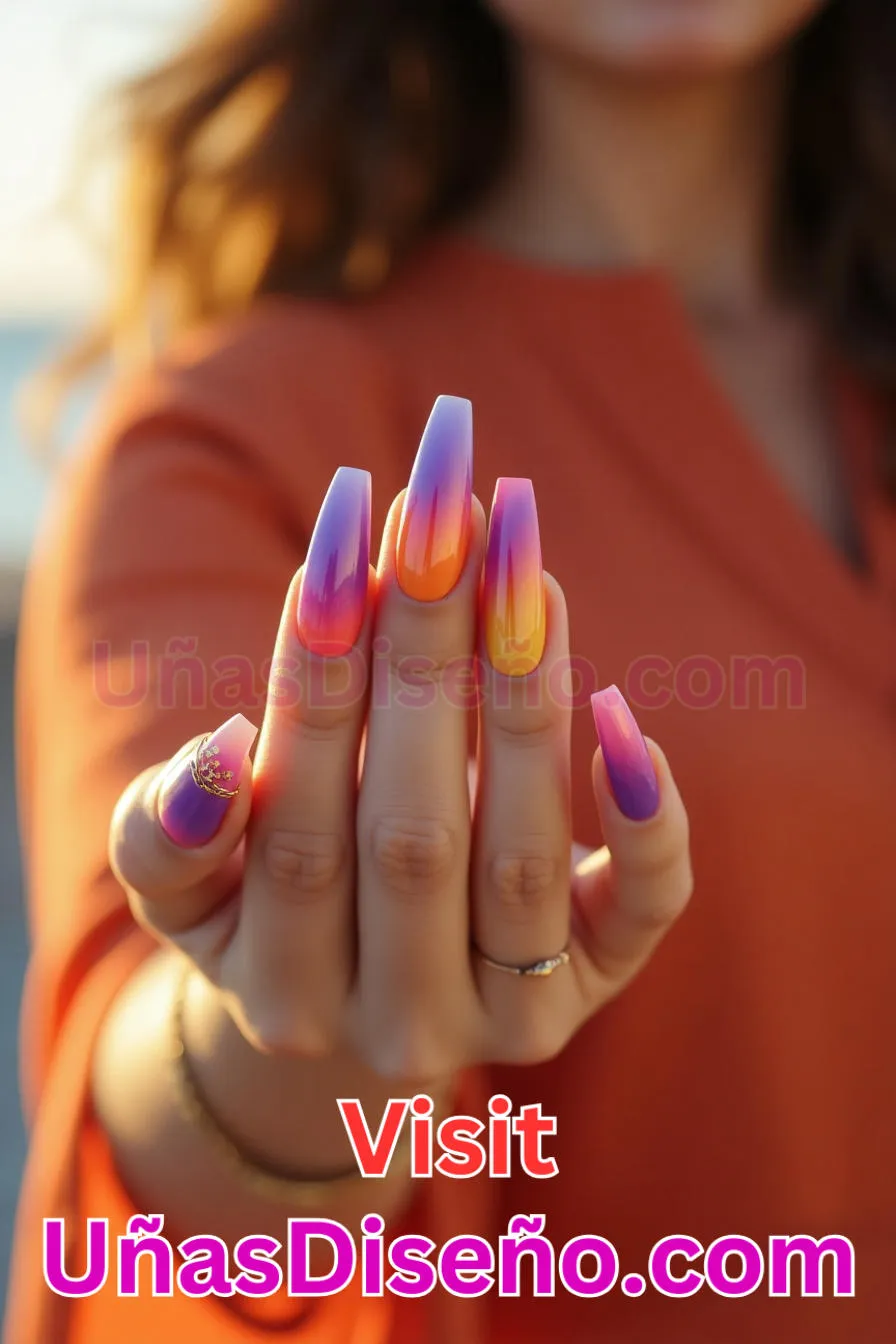 14. Manicura Francesa Inversa con Capas de Atardecer (4)