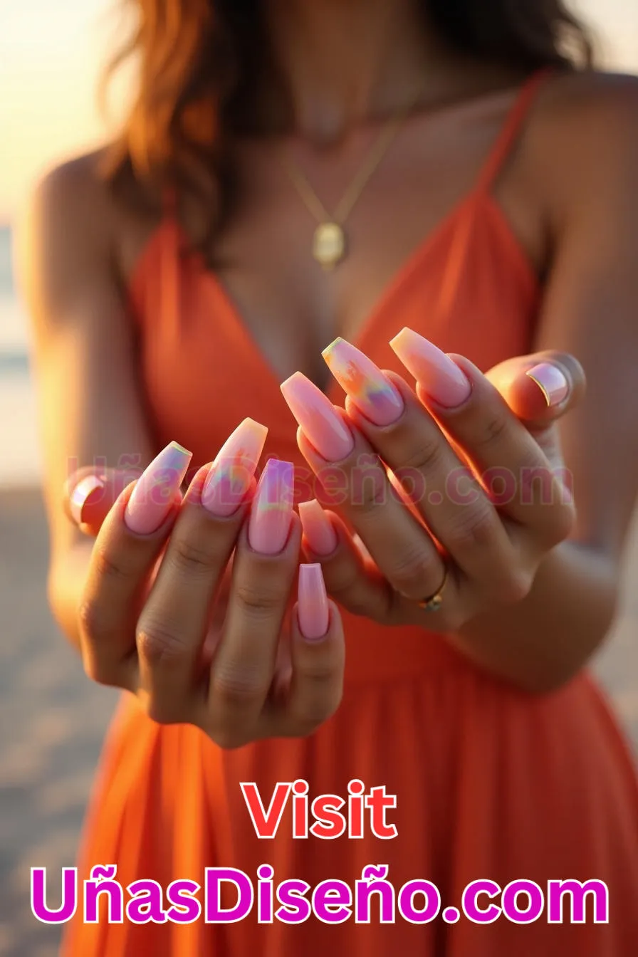 14. Manicura Francesa Inversa con Capas de Atardecer (9)