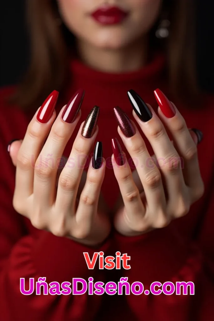 14. Rojo Profundo Luxe - 25 diseños de uñas semipermanentes únicos para un estilo duradero y sofisticado (3).jpeg