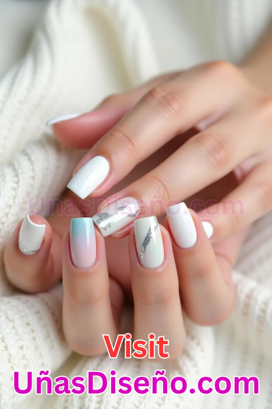 14. Uñas blancas lechosas - Brilla como nunca 25 diseños de esmaltes de gel, gelish y gel para uñas que tienes que probar (2).jpeg