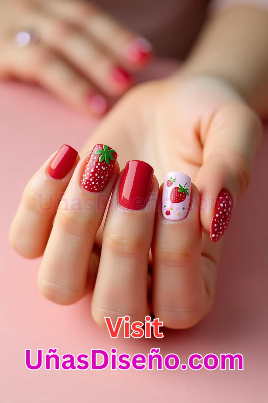 15 Uñas Strawberry Fields Forever Los 25 Mejores Diseños de Uñas Para Principiantes 1.jpeg