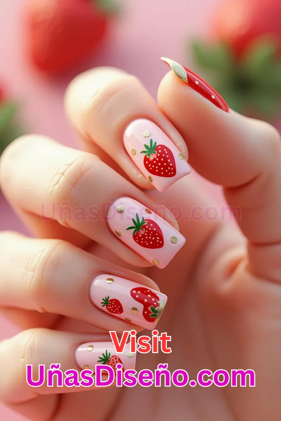 15 Uñas Strawberry Fields Forever Los 25 Mejores Diseños de Uñas Para Principiantes 5.jpeg