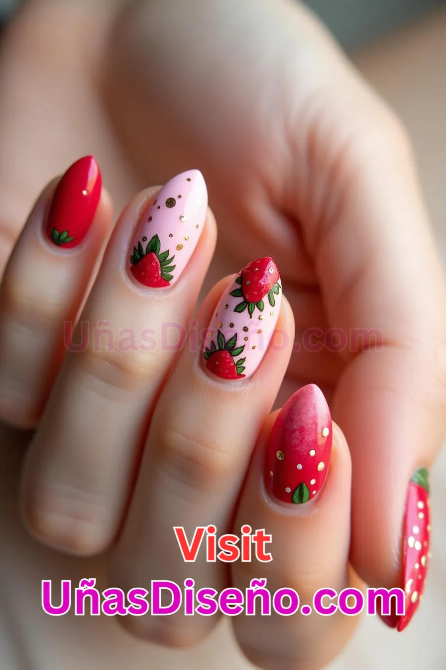 15 Uñas Strawberry Fields Forever Los 25 Mejores Diseños de Uñas Para Principiantes 7.jpeg