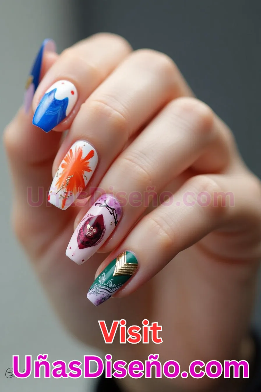 15. Arte abstracto Almendra - 20 Uñas de Almendra Elegance Diseños exclusivos para un look sofisticado (9).jpeg