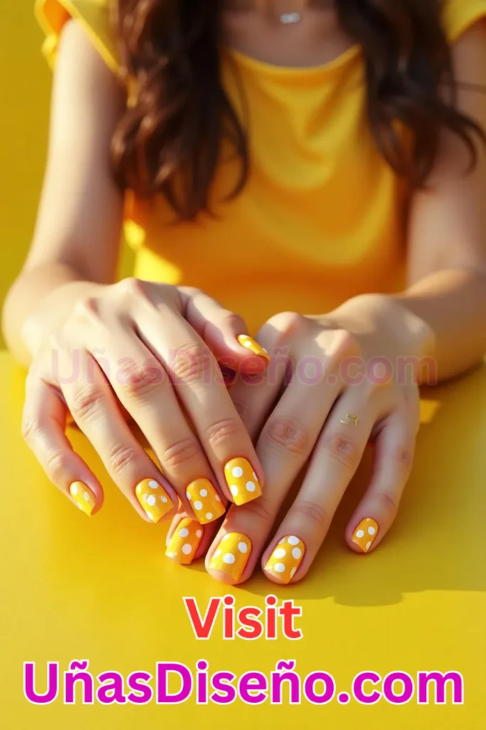 15. Diseño de uñas de verano con manicura amarilla y puntos blancos (2).jpeg