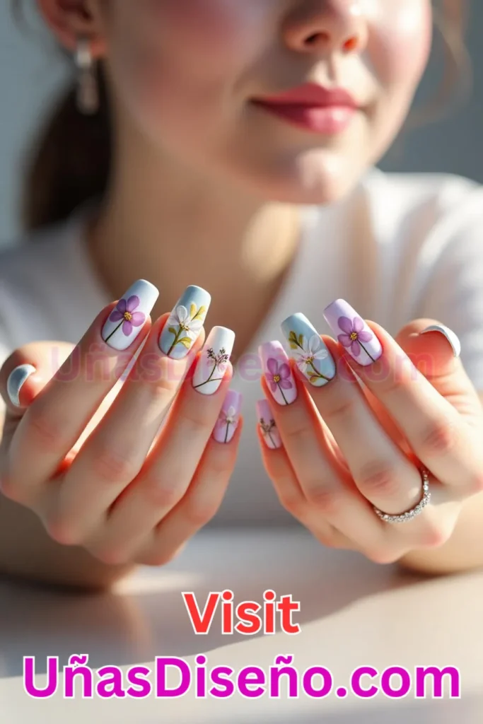 15. Diseños de uñas con estampado floral y elegantes orquídeas (3).jpeg