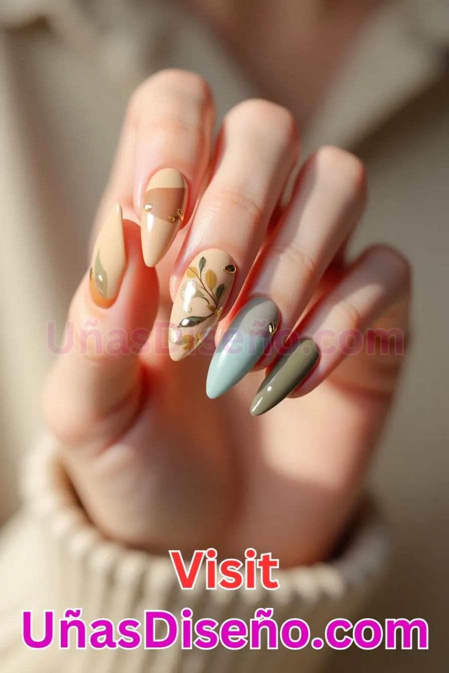 15. Eco-Chic Natural Glow - Tendencias 30 Estilos de Uñas Almendra que Marcan la Diferencia (1).jpeg