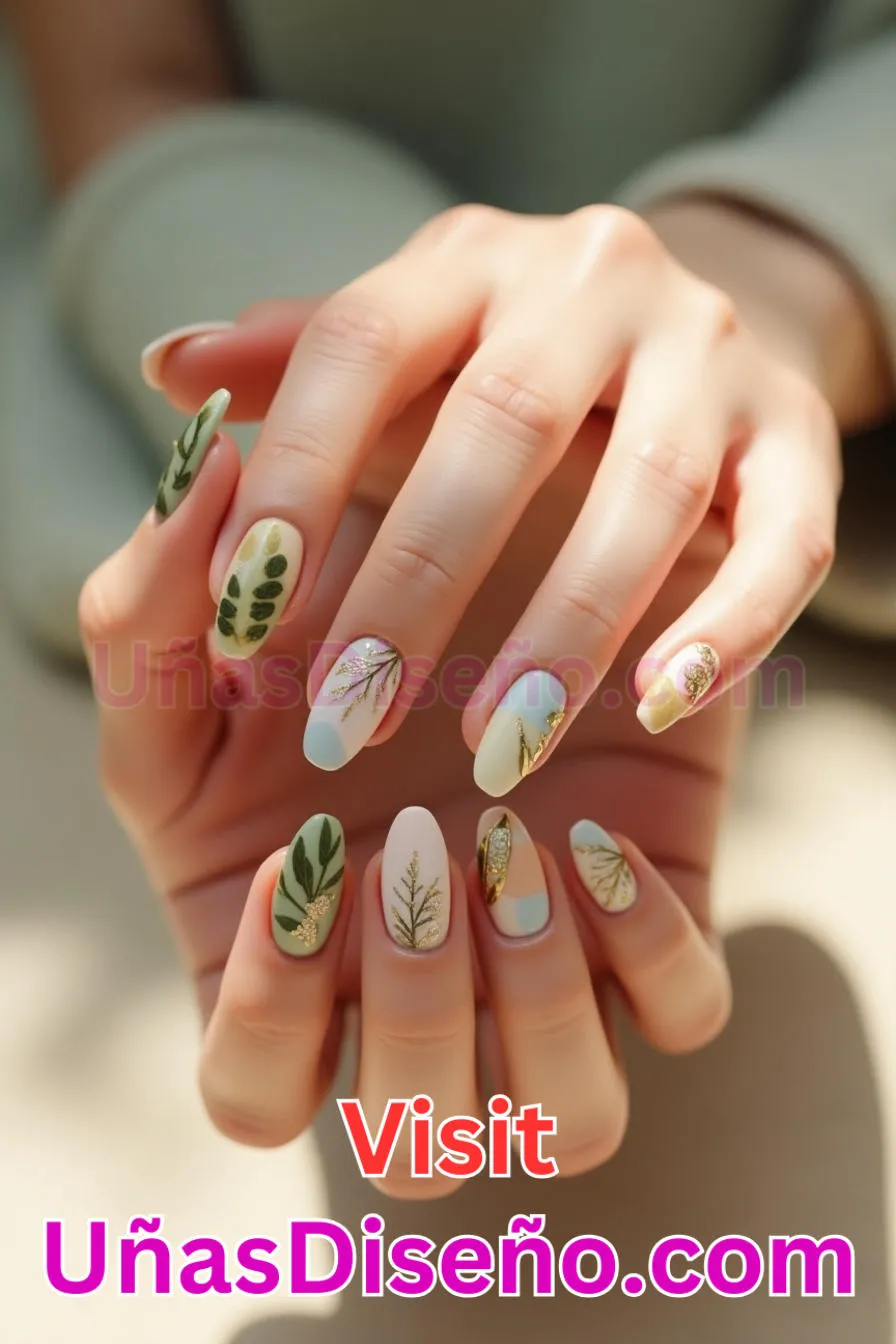 15. Eco-Chic Natural Glow - Tendencias 30 Estilos de Uñas Almendra que Marcan la Diferencia (3).jpeg