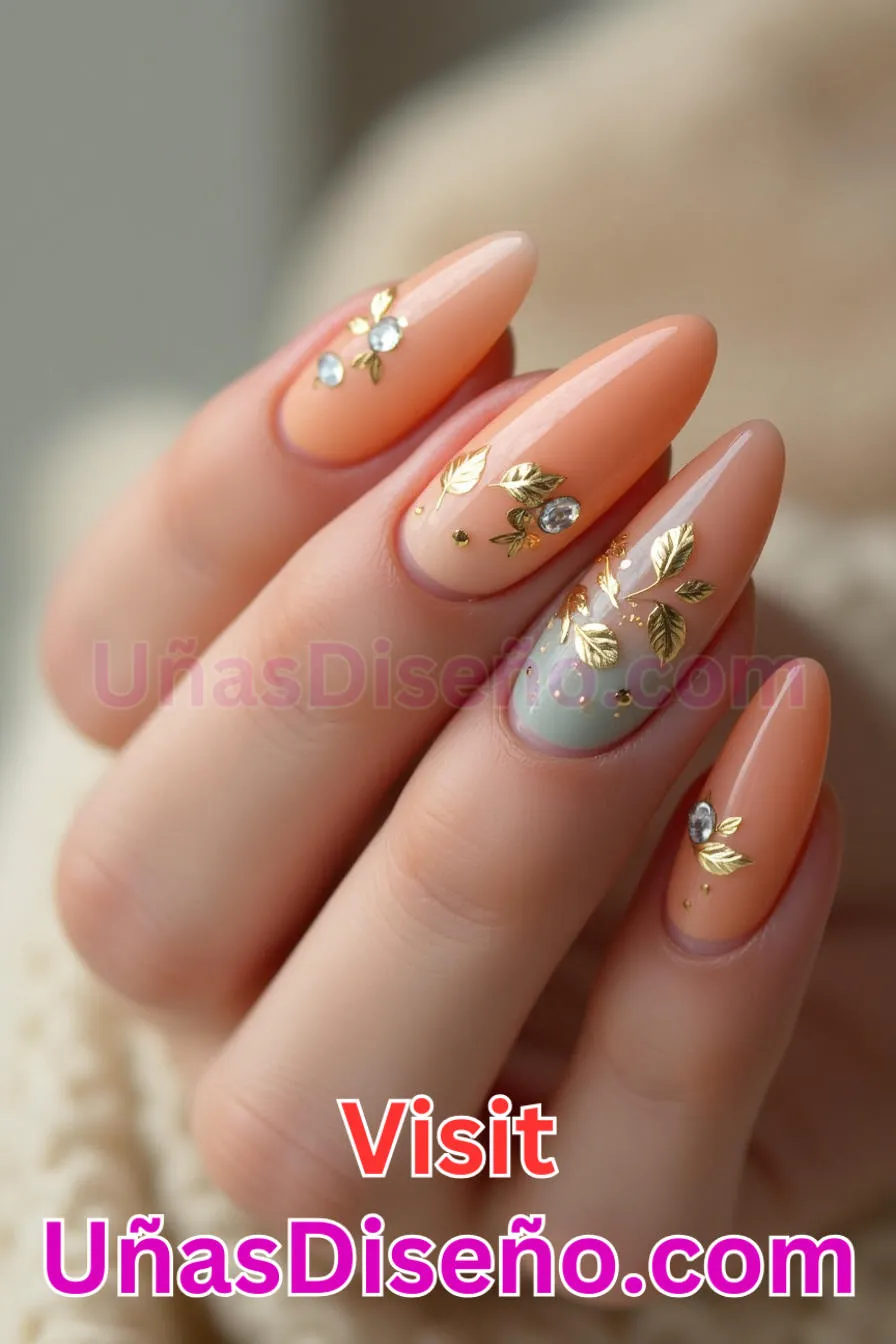 15. Eco-Chic Natural Glow - Tendencias 30 Estilos de Uñas Almendra que Marcan la Diferencia (4).jpeg