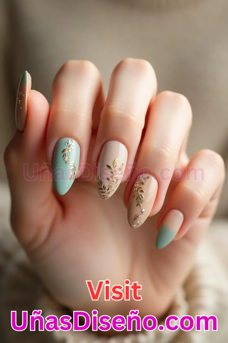 15. Eco-Chic Natural Glow - Tendencias 30 Estilos de Uñas Almendra que Marcan la Diferencia (6).jpeg