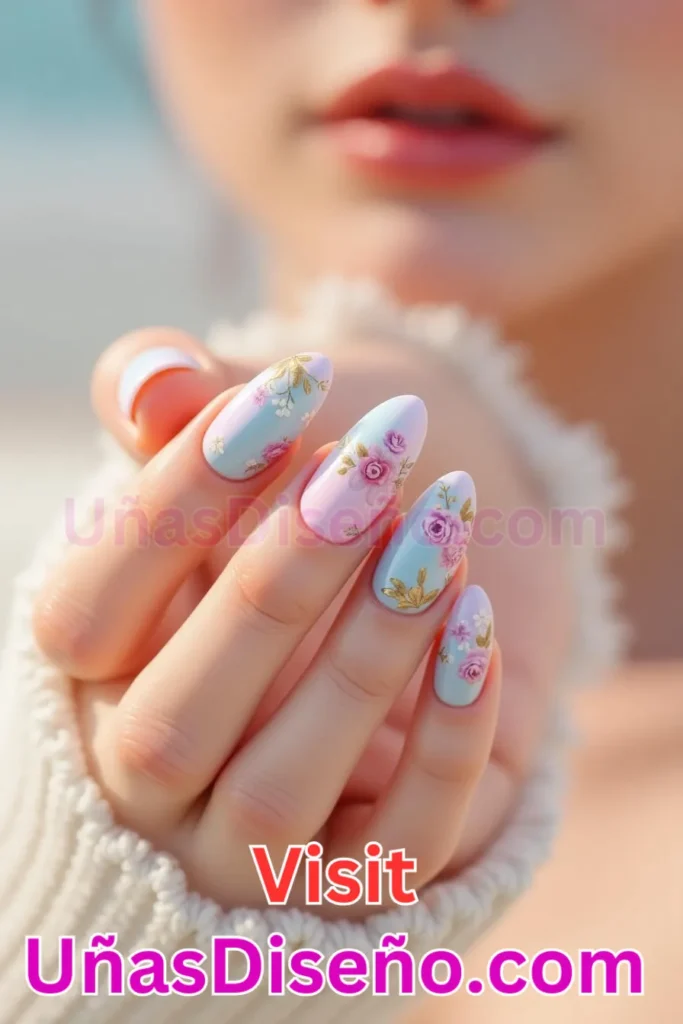 15. Floral pastel suave - Mejora tu manicura 25 esmaltes de gel y gelatina elegantes y duraderos (2).jpeg