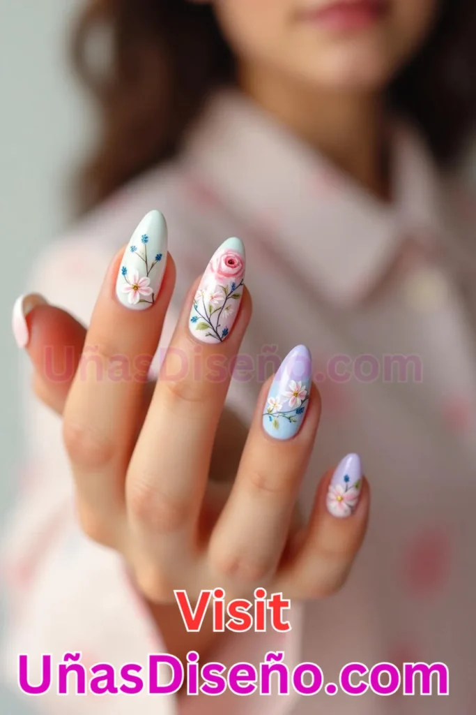 15. Floral pastel suave - Mejora tu manicura 25 esmaltes de gel y gelatina elegantes y duraderos (4).jpeg