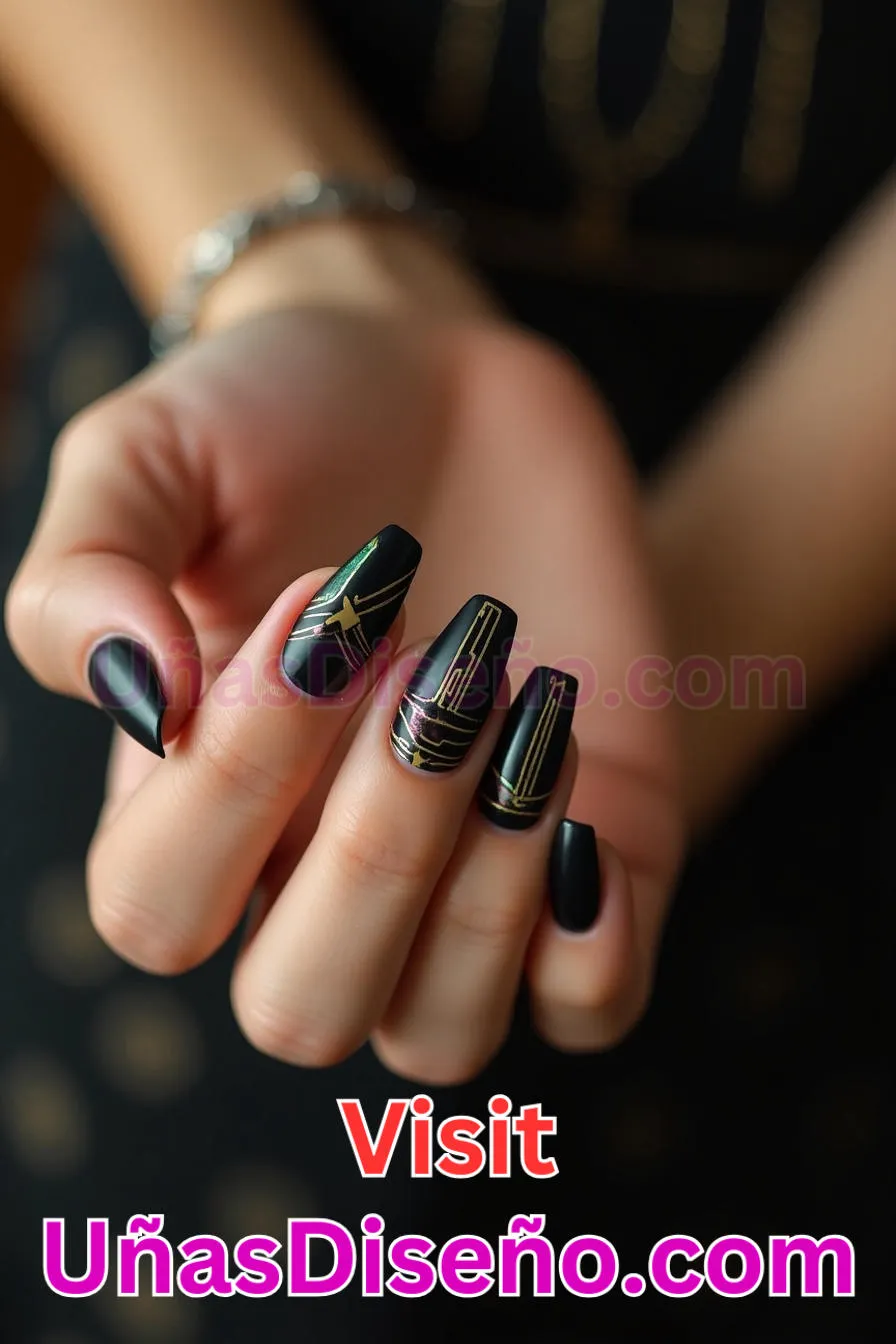 15. Manicura Francesa Inversa Art Deco (2)