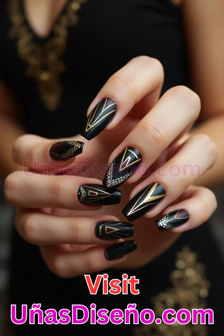 15. Manicura Francesa Inversa Art Deco (7)
