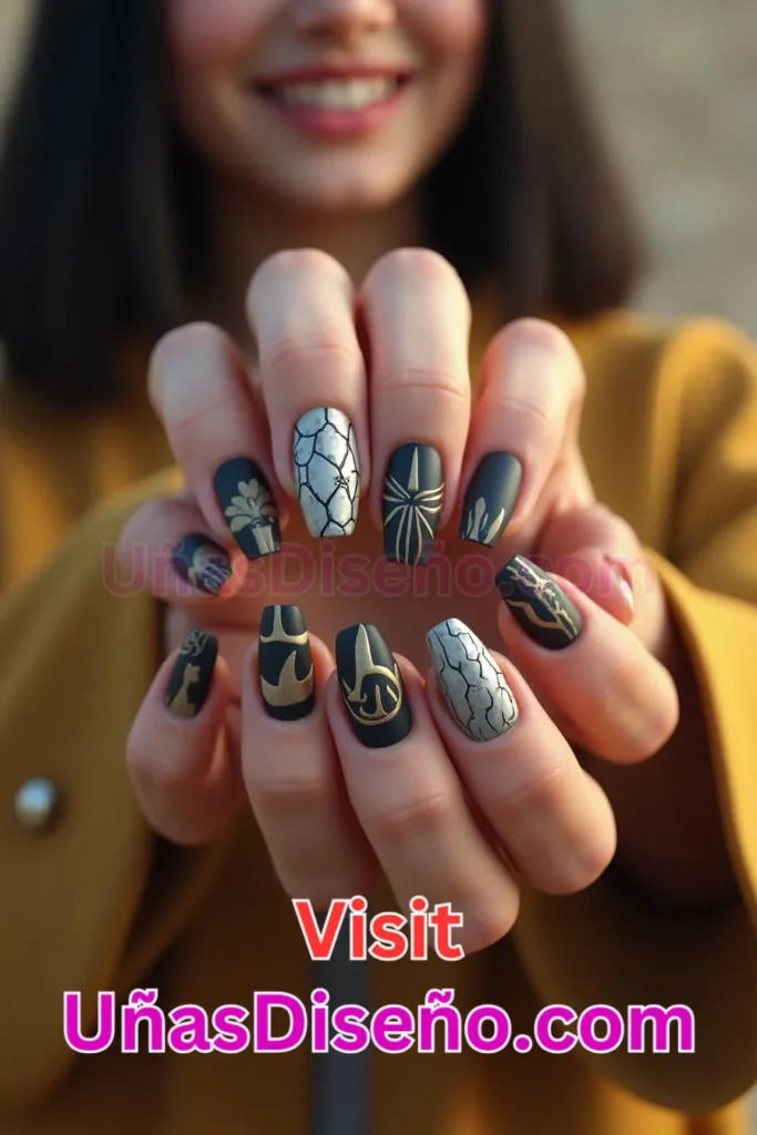 15. Rinoceronte Diseños de uñas - 51 Diseños de uñas con estampado animal para combinar a la perfección con tus vestidos (2).jpeg