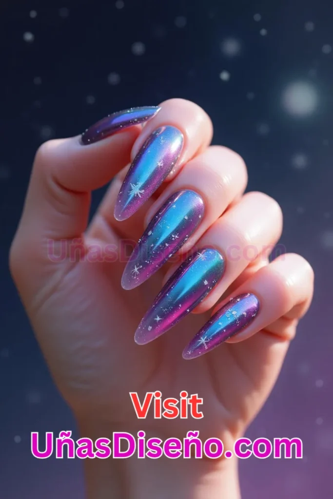 15. Uñas de gel galaxia holográficas - Dale Glamour a tus Uñas La Guía Definitiva para 25 Esmaltes de Gel con Gelly y Gelish (2).jpeg