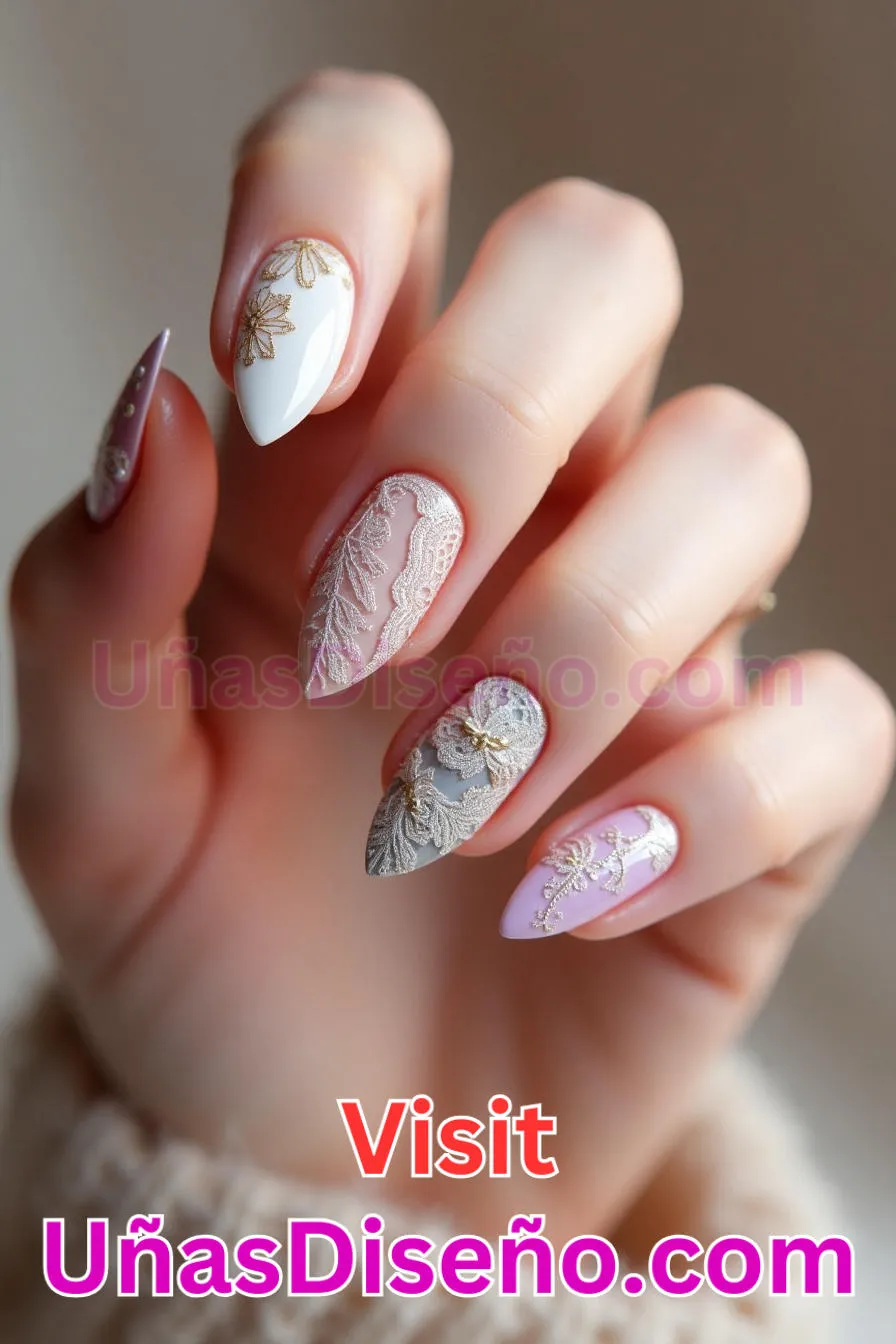 15. Vintage Lace Almendra - Reinventa tu Manicura 25 Diseños de Uñas Almendra Impresionantes para (3).jpeg