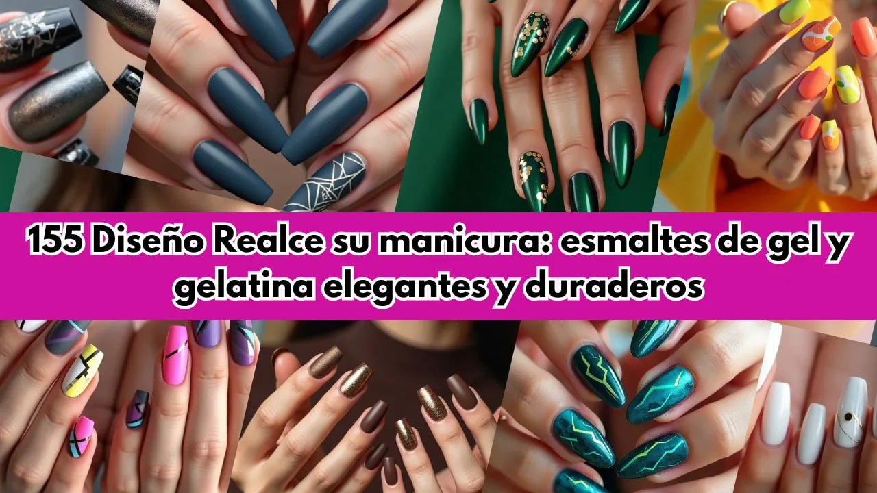 155 Diseño Realce su manicura esmaltes de gel y gelatina elegantes y duraderos