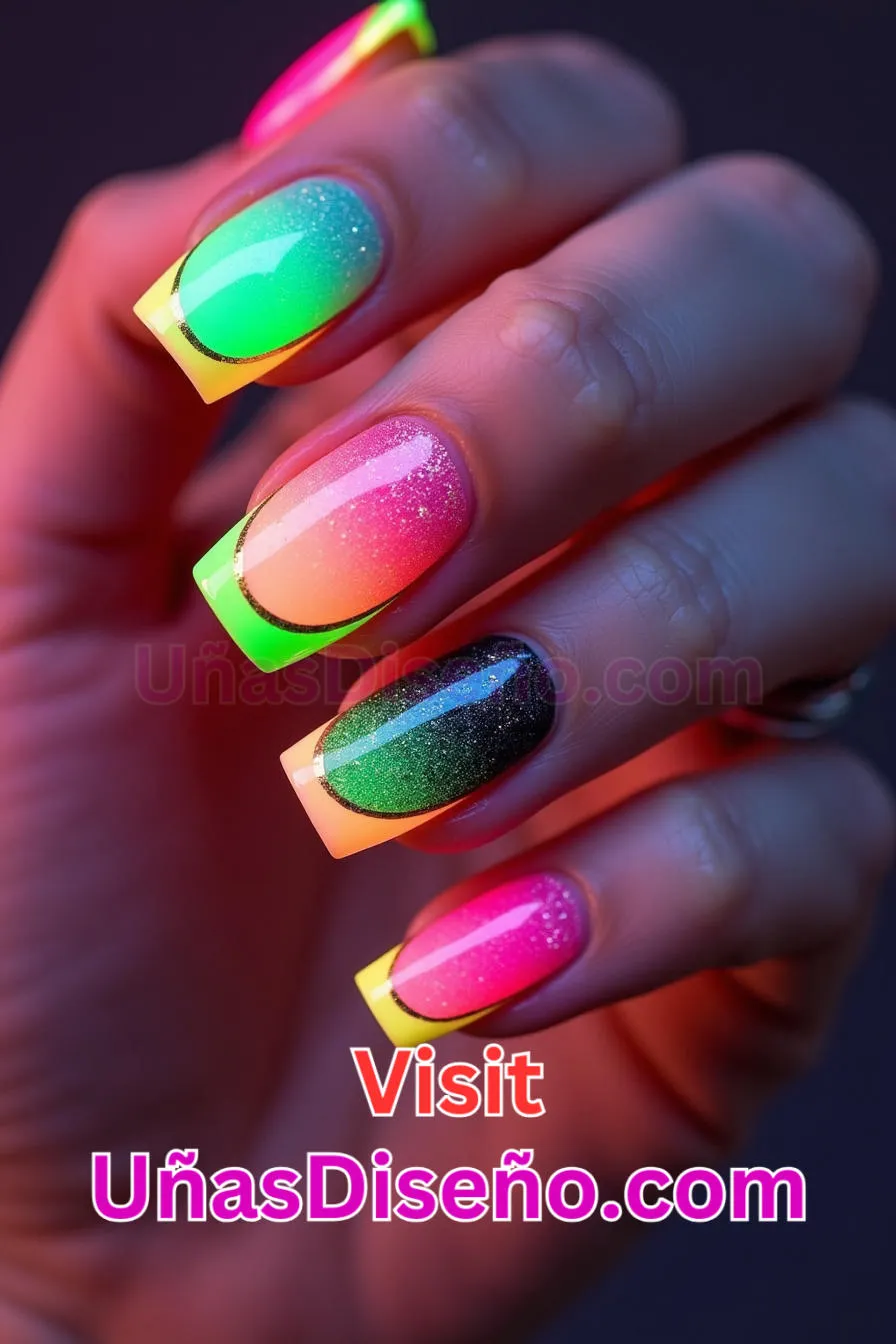 16 Diseños de uñas con puntas de neón mejores diseños de uñas acrílicas para una manicura elegante y duradera 5.jpeg