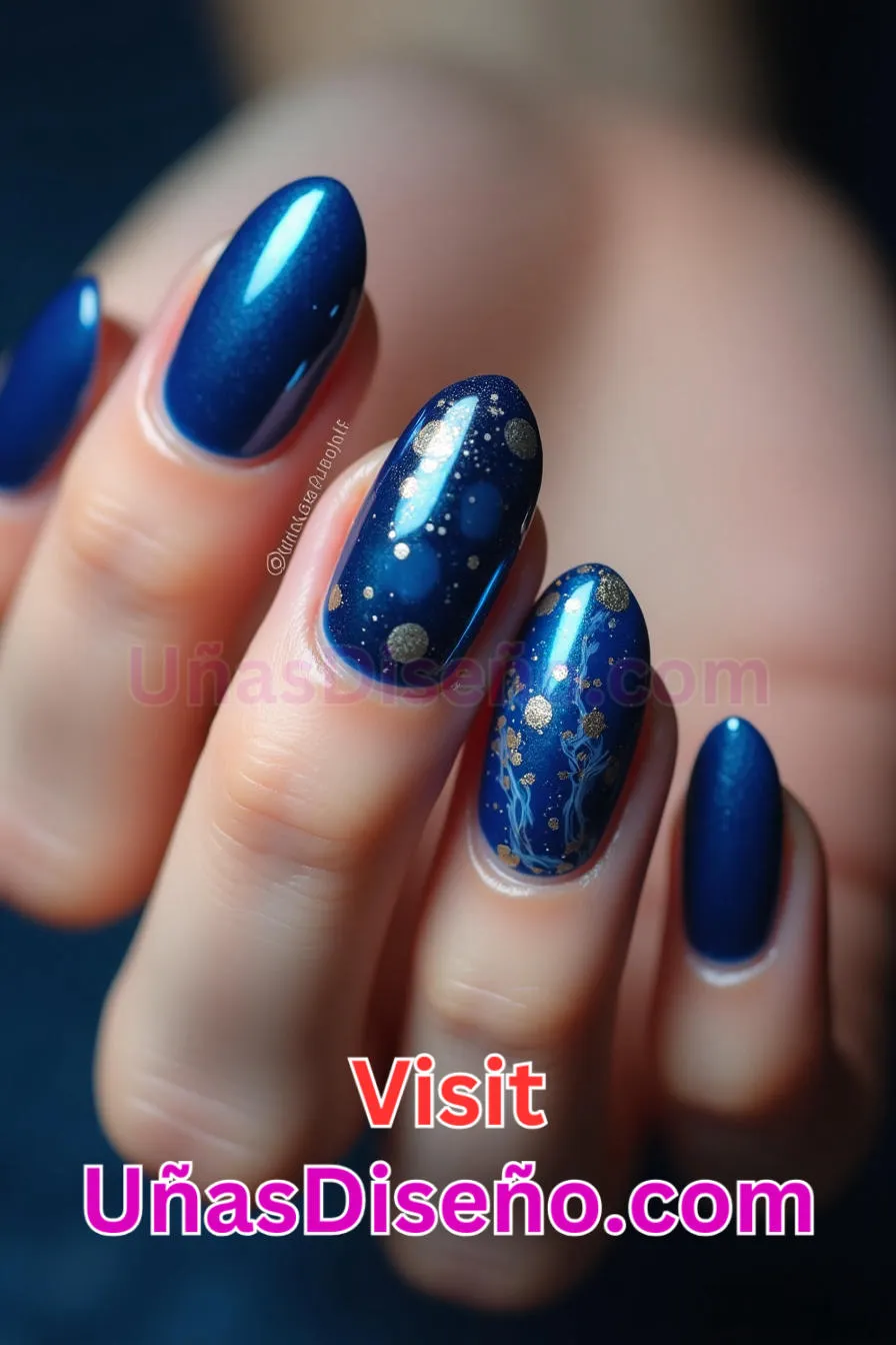 16 Nail Art Azul Profundo Los 25 Mejores Diseños de Uñas Para Principiantes 4.jpeg