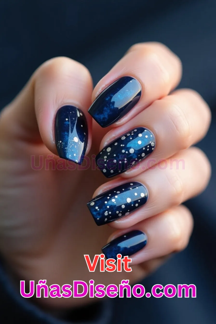 16 Nail Art Azul Profundo Los 25 Mejores Diseños de Uñas Para Principiantes 6.jpeg