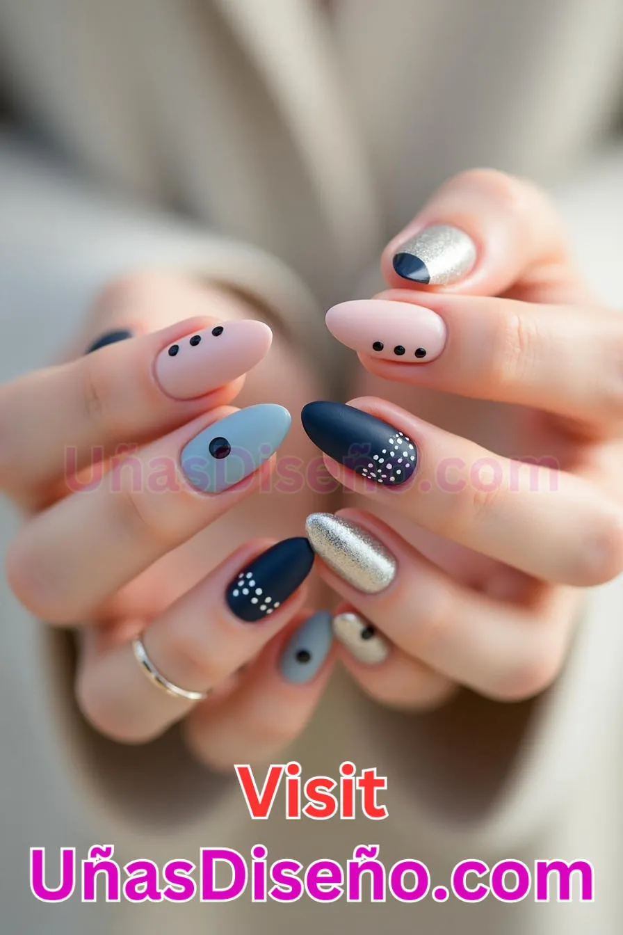 16. Diseño minimalista de puntos Almendra - 20 Uñas de Almendra Elegance Diseños exclusivos para un look sofisticado (2).jpeg