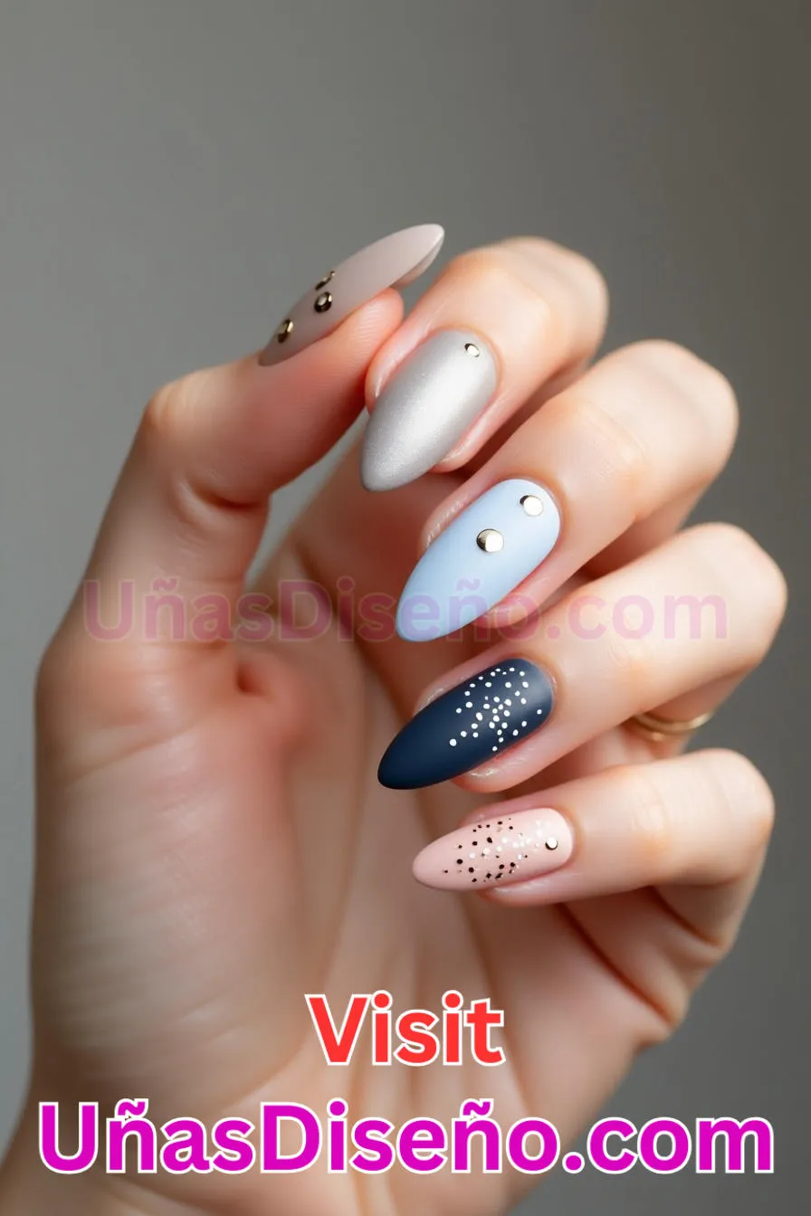 16. Diseño minimalista de puntos Almendra - 20 Uñas de Almendra Elegance Diseños exclusivos para un look sofisticado (9).jpeg