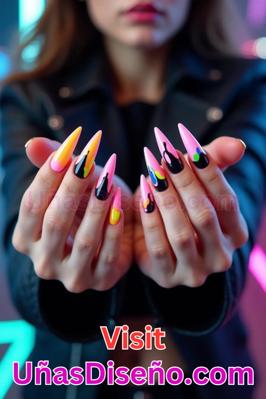 16. Manicura Francesa Inversa con Goteo de Baba (1)